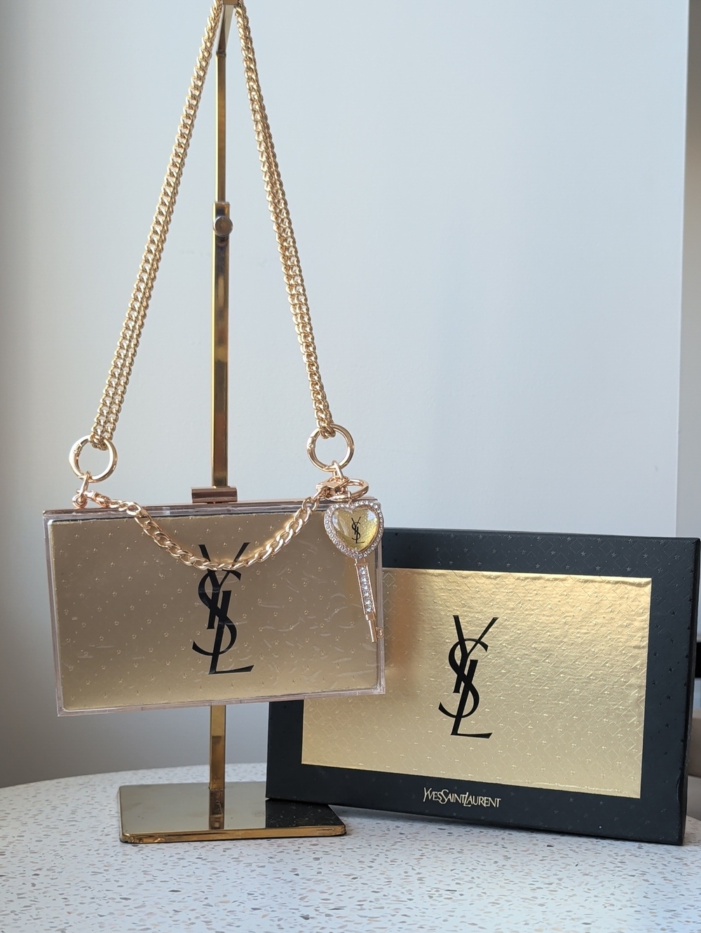 Upcycled YSL Gold Box Clutch & Luxury Gift Set